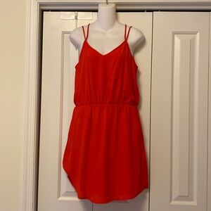 Banana republic size 8 red orange, mini dress sleeveless